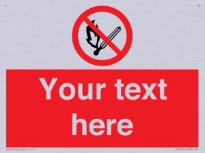 Custom No Open Flames Sign